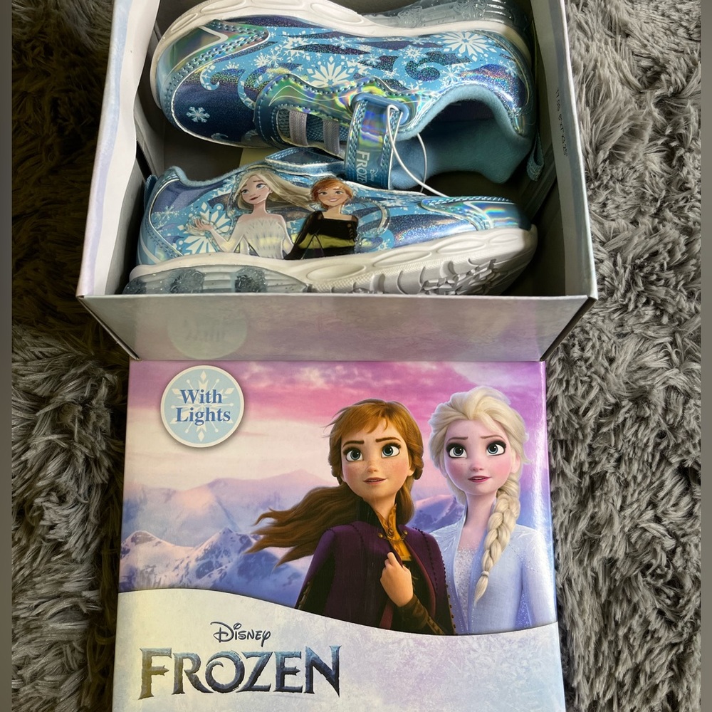 Disney Frozen Kids Sneakers - Blue and White